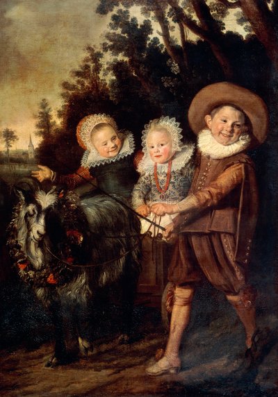 Trois enfants avec une charrette à chèvres, c.1620 - Frans Hals