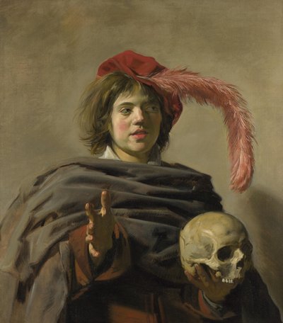 Jeune homme tenant un crâne (Vanitas), vers 1626 - Frans Hals