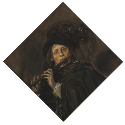 Jeune homme jouant de la flûte - Frans Hals