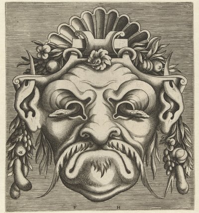 Masque avec deux serpents sortant des orbites - Frans Huys