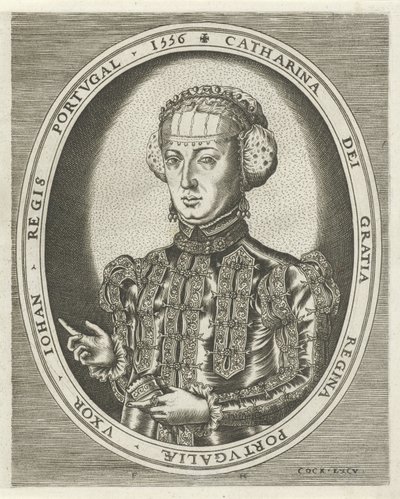 Portrait de Catherine de Habsbourg, Portraits de rois, reines, princes et princesses (titre de la série) - Frans Huys