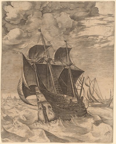 Un hulk néerlandais et un boeier - Frans Huys after Pieter Bruegel the Elder
