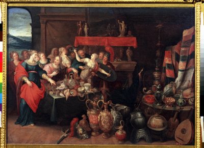 Achille reconnu par Ulysse parmi les filles du roi Lycomède - Frans II Francken