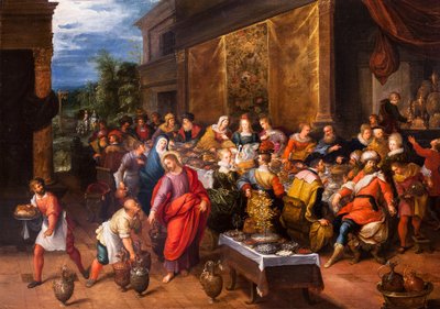 Les noces de Cana (huile sur toile) - Frans II Francken