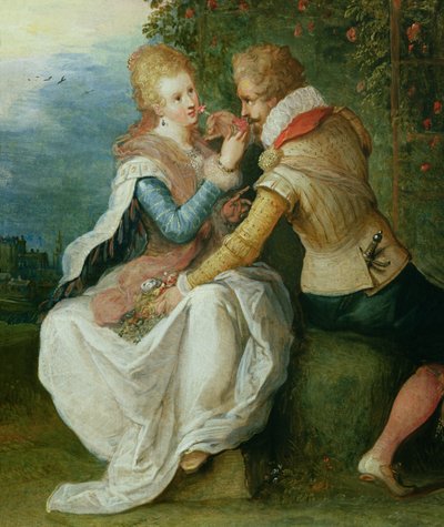 Deux amoureux dans un jardin - Frans II Francken the Younger