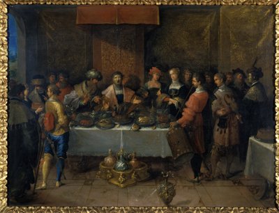 Damoclès à la table - Frans II the Younger Francken