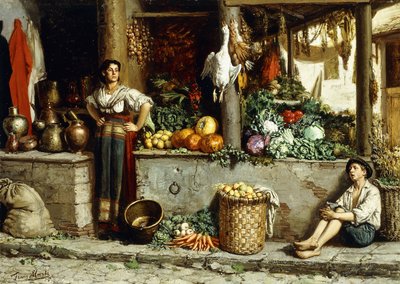 Un marché aux légumes - Frans Meerts
