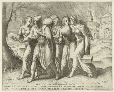 Lot quittant Sodome (Cum ultione misericordia juncta, Histoire de Lot) - Frans Menton
