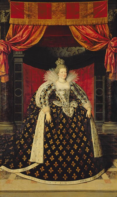 Marie de Médicis (1573-1642) en robes de couronnement, c.1610 - Frans Pourbus the Younger
