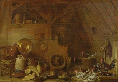 Intérieur de grange - Frans Ryckhals
