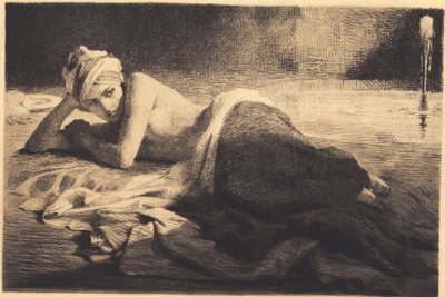 Odalisque allongée près d