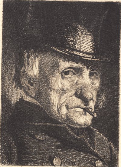 Homme avec chapeau et cigare - Frans Schwartz