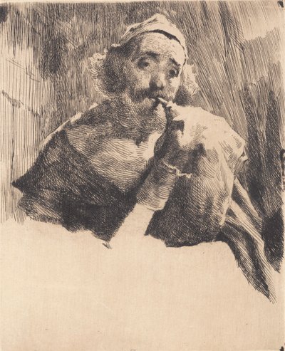 Vieux berger jouant de la cornemuse - Frans Schwartz