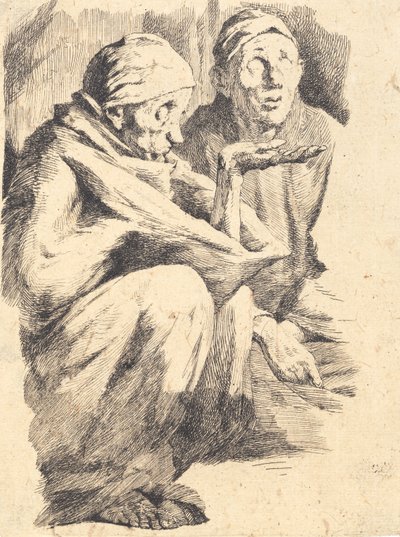 Deux mendiants aveugles - Frans Schwartz