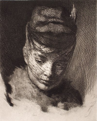 Jeune fille avec bonnet et voile - Frans Schwartz