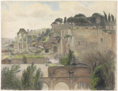 Vue sur le Forum Romain et le Palatin, vue depuis la Via Capitolina - Frans Alexander Evert Lodewijk Smissaert