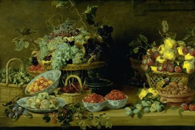 Nature morte avec fruits sur une table - Frans Snijders