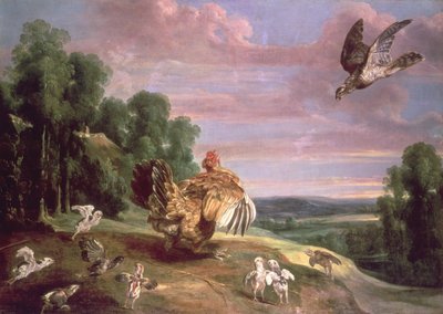 Le Faucon et la Poule - Frans Snyders or Snijders