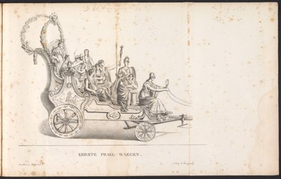 Premier char de parade dans le cortège pour Saint Rombaut, 1825 - Frans Vervloet