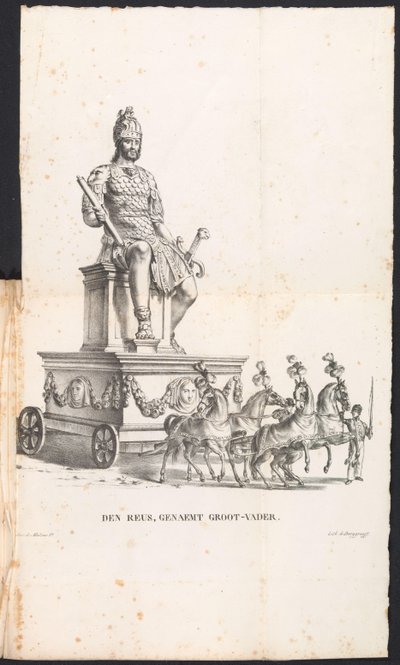 Géant Grand-père dans le défilé pour Saint-Rombaut, 1825 - Frans Vervloet