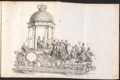 Cinquième char dans le défilé pour Saint Rombaut, 1825 - Frans Vervloet