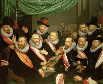 Banquet des officiers et sous-officiers de la Garde civile de San Jorge - Frans de Grebber