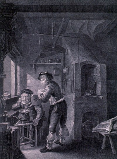 Un Laboratoire du XVIIe Siècle - Frans van (after) Mieris