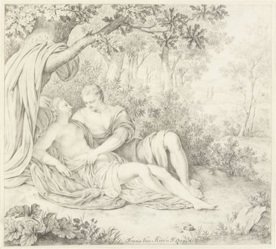 Couple amoureux sous un arbre - Frans van Mieris (II)