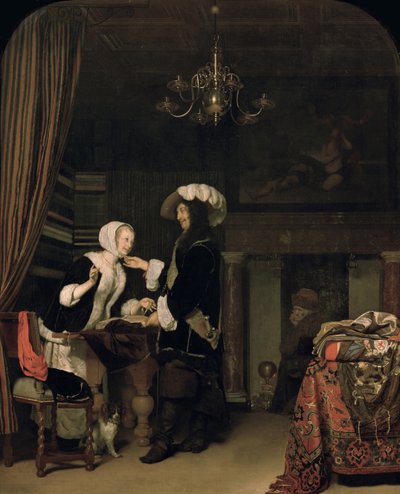 Cavalier dans la boutique, 1660 - Frans van Mieris the Elder