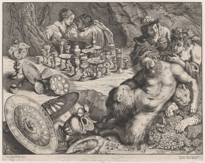 Bacchus et Silène ivre, 1640-60 - Frans van den Wyngaerde
