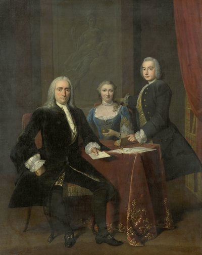 Groupe familial dans un intérieur - Frans van der Mijn