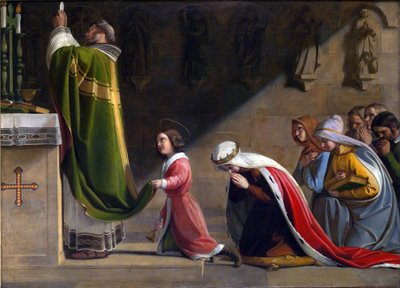 Sainte Ludmila et Saint Venceslas pendant la messe - Frantisek Tkadlik
