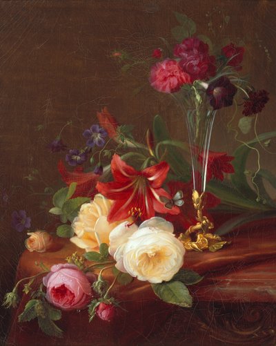 Arrangement avec des fleurs et un vase - Frants Diderik Boe