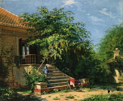 Escalier de jardin près de l