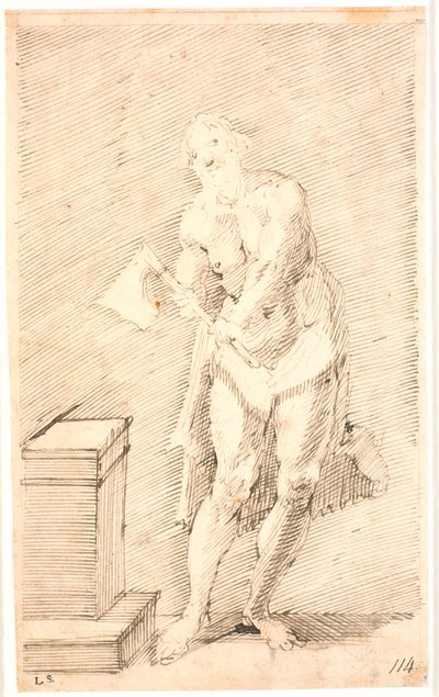 Homme debout avec une hache de bourreau - Frantz Cleyn