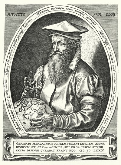 Gerardus Mercator, cartographe, géographe et cosmographe flamand - Franz (after) Hogenberg