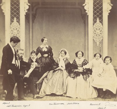 [Portrait de groupe des familles Antoine et Höusermann], 1850s-60s - Franz Antoine