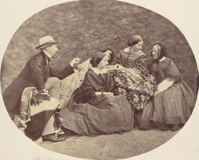 [Mathias Höusermann, Marie Antoine, Elise Höusermann, et Pepe Wöss], années 1850-60 - Franz Antoine