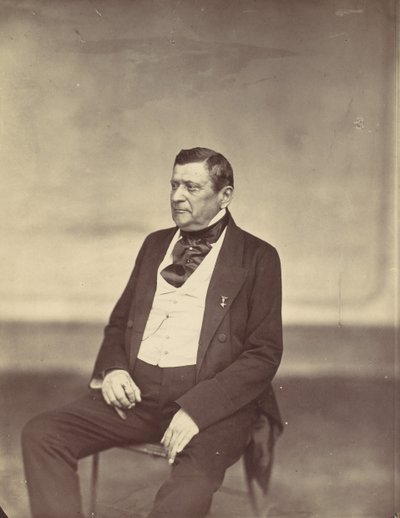 [Homme assis en gilet blanc et manteau sombre], années 1850-1860 - Franz Antoine