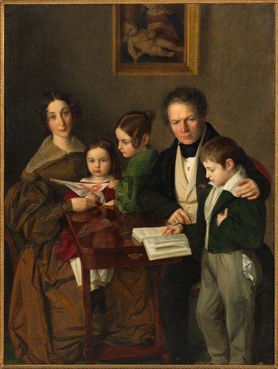 Le compositeur Johann Baptist Gänsbacher 1778-1844 et sa famille, vers 1838 - Franz Anton Stecher