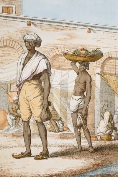 Valet hindou ou acheteur de nourriture, de 