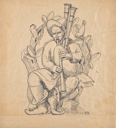 Joueur de cornemuse - Franz Barwig d. Ä.