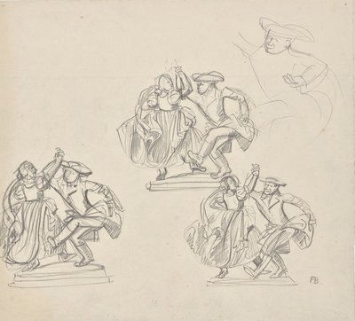 Esquisses pour la fontaine des paysans à Neutitschein - Franz Barwig d. Ä.
