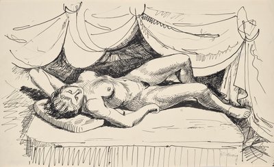 Nu féminin couché - Franz Barwig d. Ä.