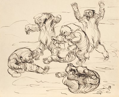 Ours se battant - Franz Barwig d. Ä.