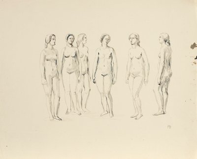 Six nus féminins - Franz Barwig d. Ä.