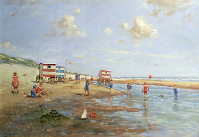 Scène de plage - Franz Helfferich