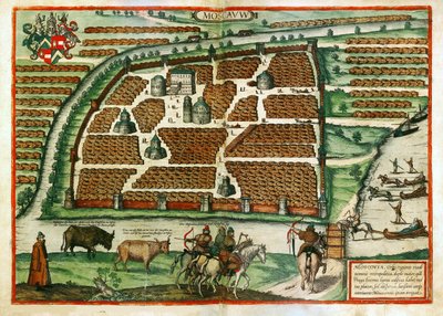 Carte de Moscou (Russie) - Franz Hogenberg