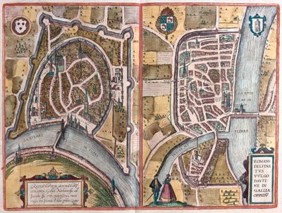 Grenoble et Romans sur Isère, France (gravure) - Franz Hogenberg