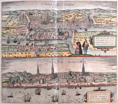 Kaliningrad, Russie - Riga, Lettonie (gravure) - Franz Hogenberg